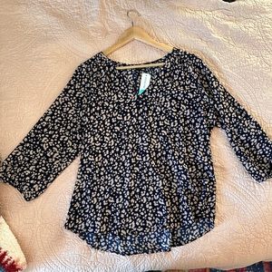 NWT 41 Hawthorn Tatie volume sleeve blouse